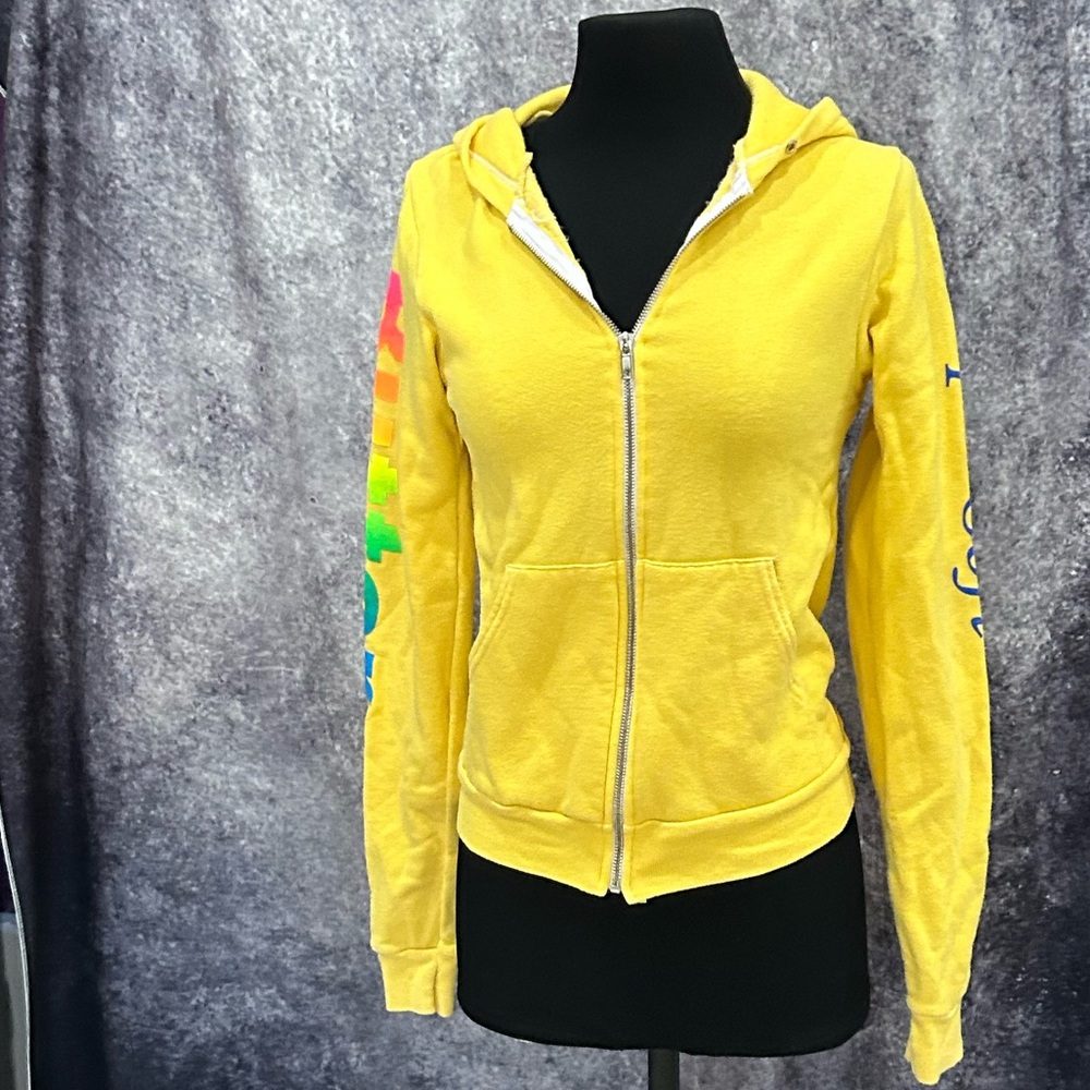 Yellow BUTTER brand ZIP HOODIE